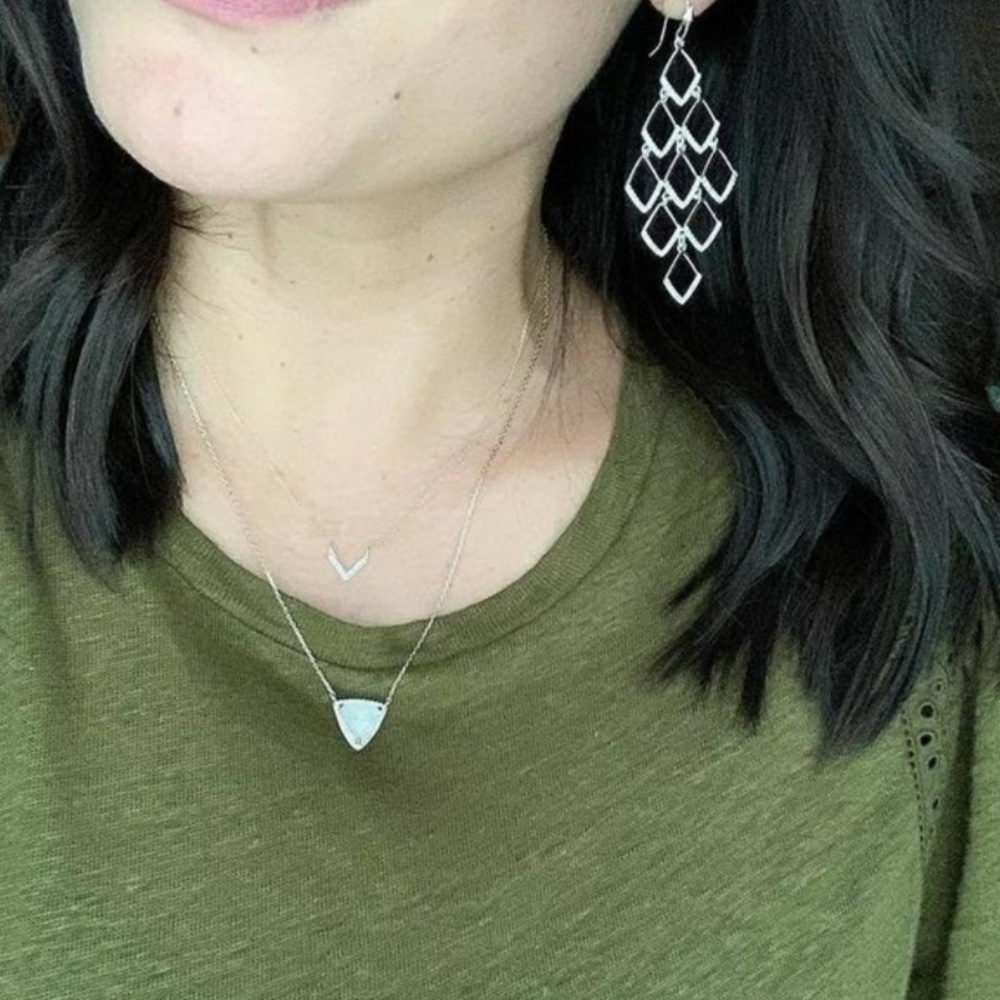 Stella & Dot | Shimmering Pale Gold+Pavé Sommerville Delicate Pendant Ne… - Picture 7 of 12